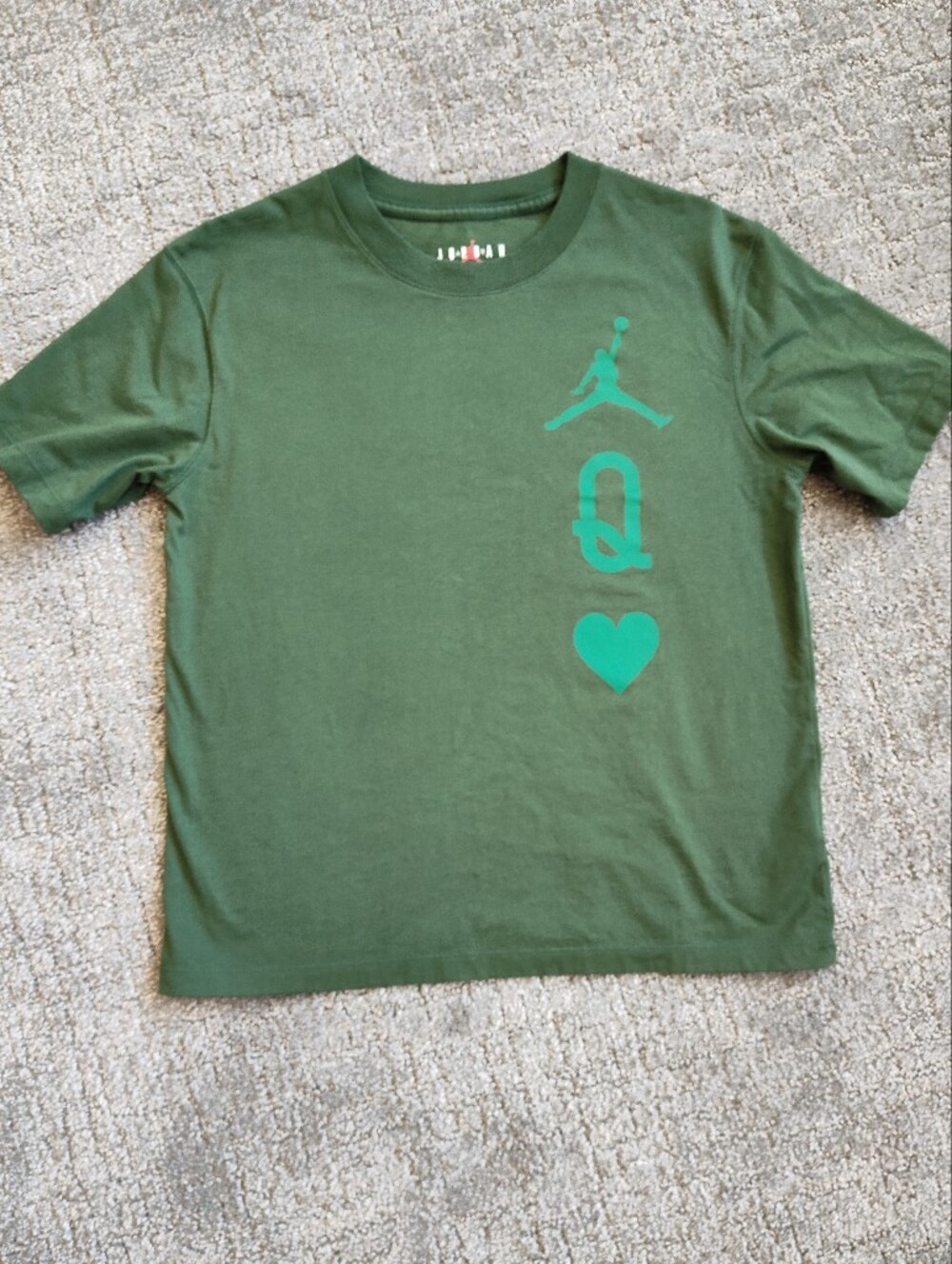Dark Green Cotton Jordan T-shirt